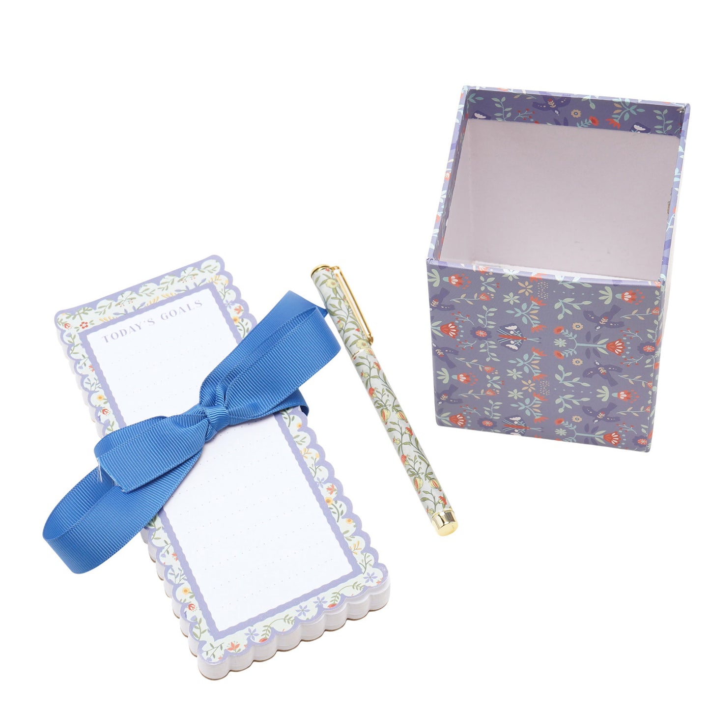 Sophia Lane Floral Pen Pot Pen and Notebook Gift Set