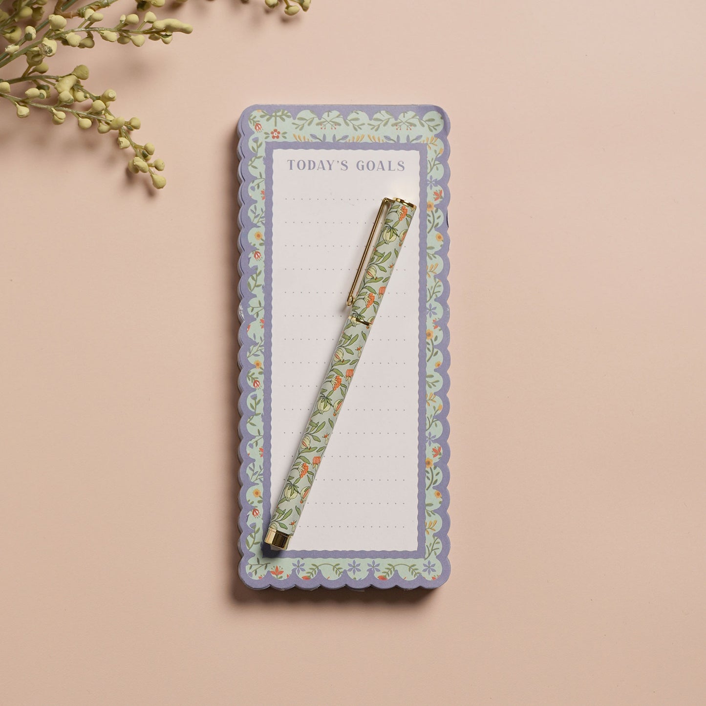 Sophia Lane Floral Pen Pot Pen and Notebook Gift Set