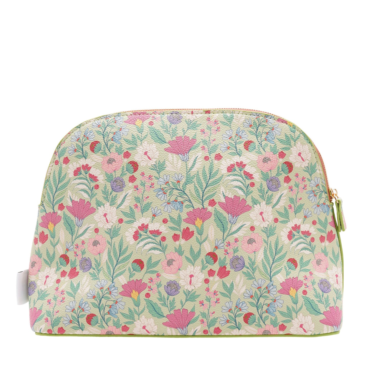 Sophia Lane Large Floral Make-Up Bag in Green