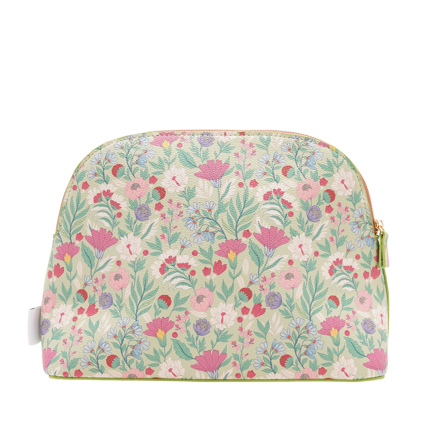 Sophia Lane Large Floral Make-Up Bag in Green