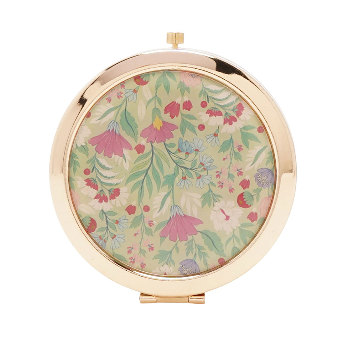 Sophia Lane Floral Compact Mirror in Green
