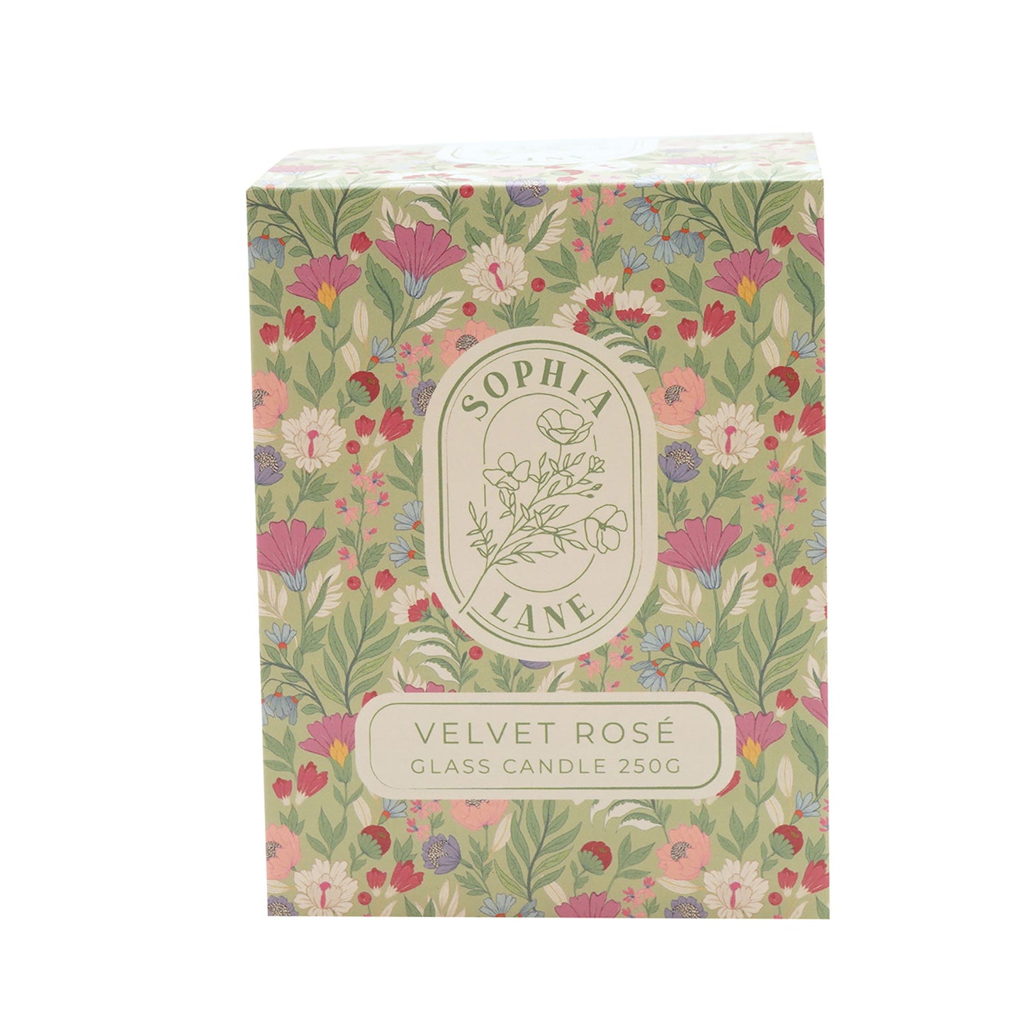 Sophia Lane Velvet Rose Floral Candle 250g