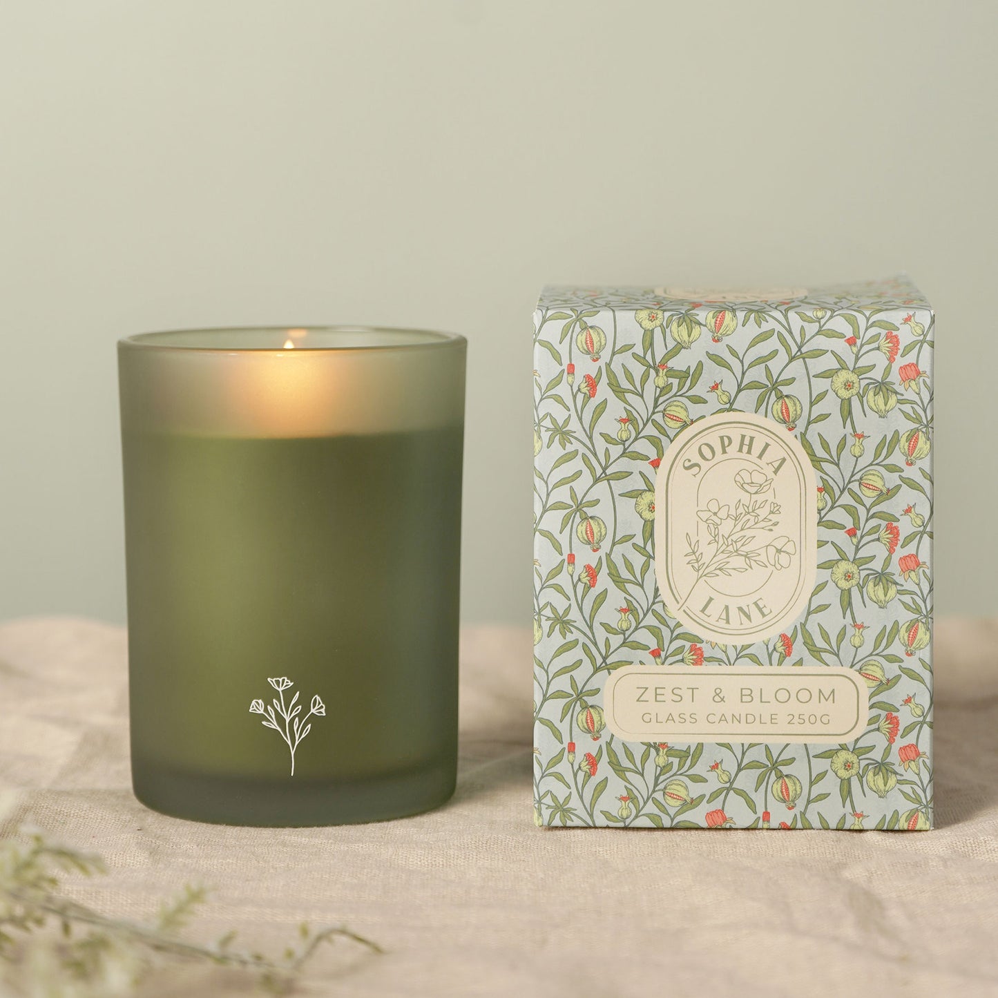 Sophia Lane Zest and Bloom Floral Candle 250g