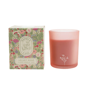 Sophia Lane Velvet Rose Floral Candle 100g