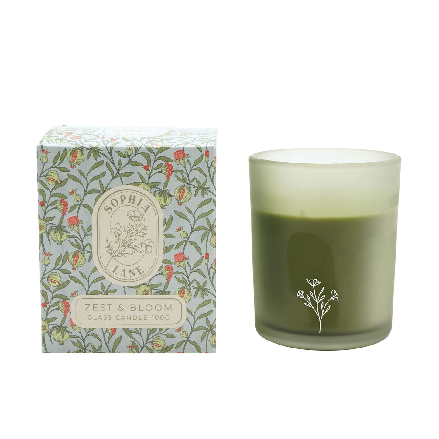 Sophia Lane Zest and Bloom Floral Candle 100g