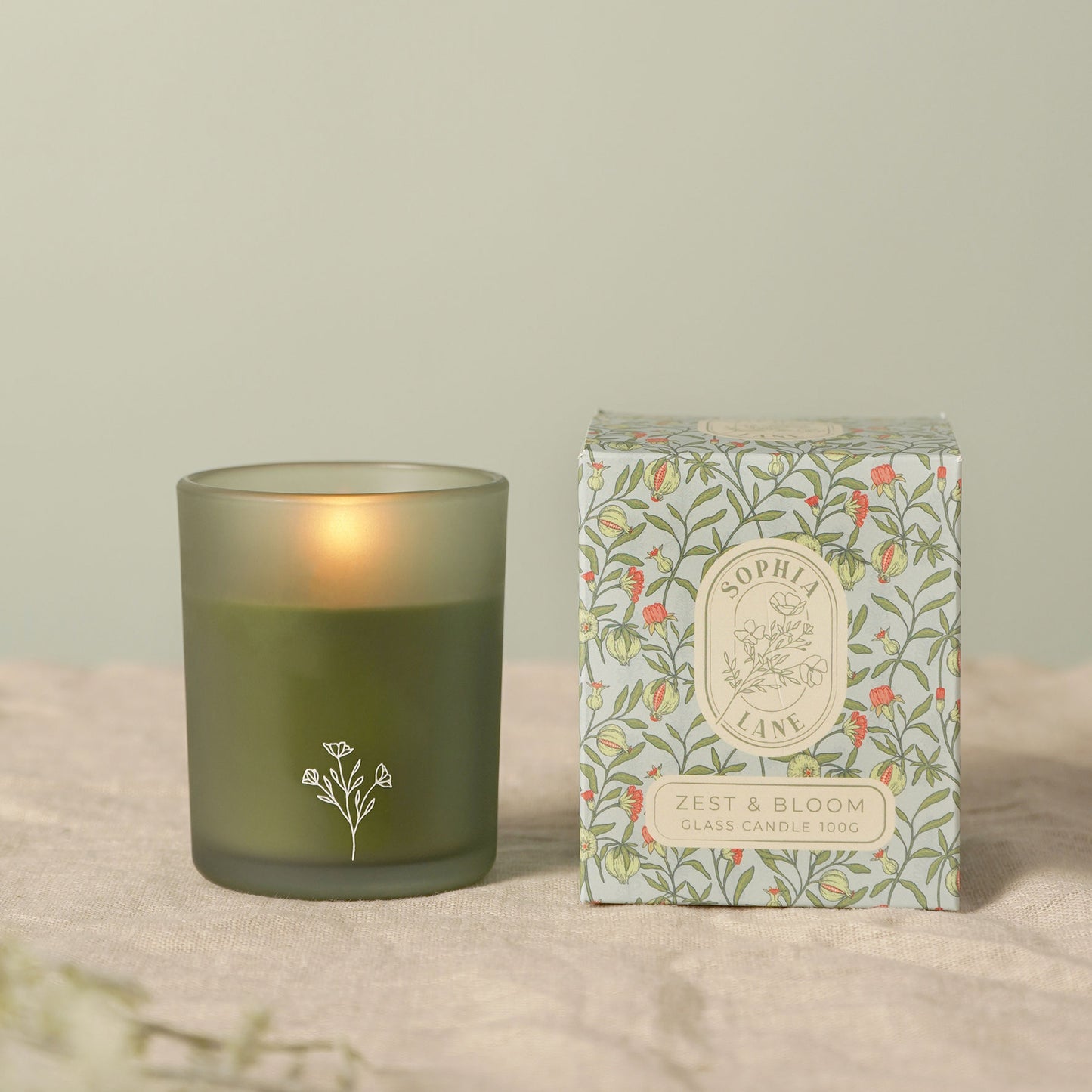 Sophia Lane Zest and Bloom Floral Candle 100g