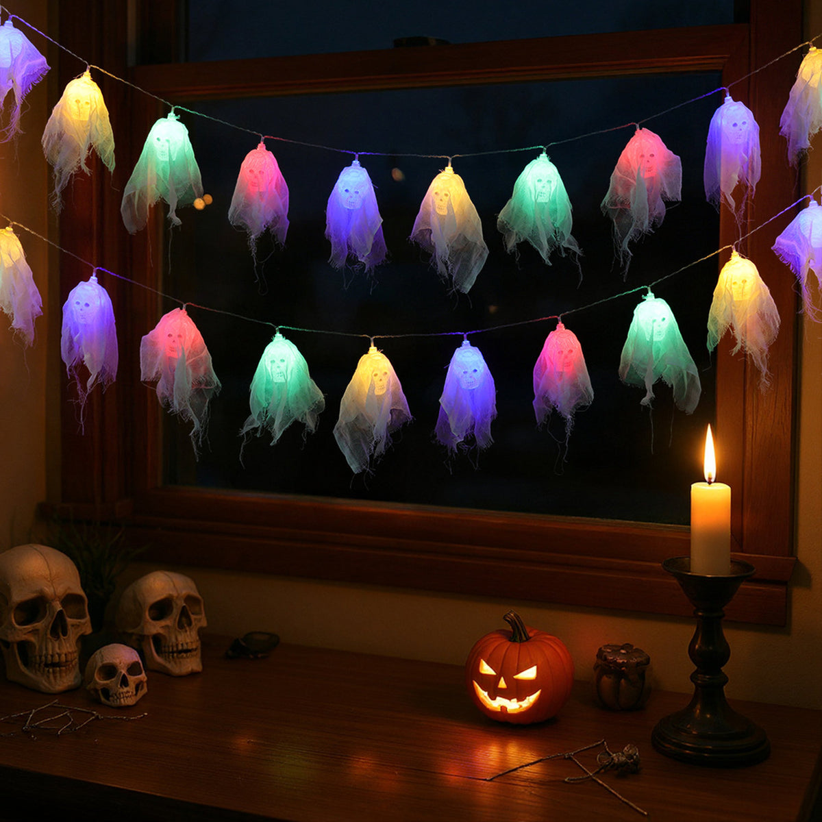 Halloween Skull 20 LED String Light 3m
