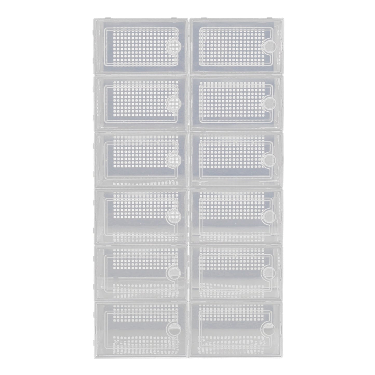 12-Piece White Stackable Plastic Shoe Organiser