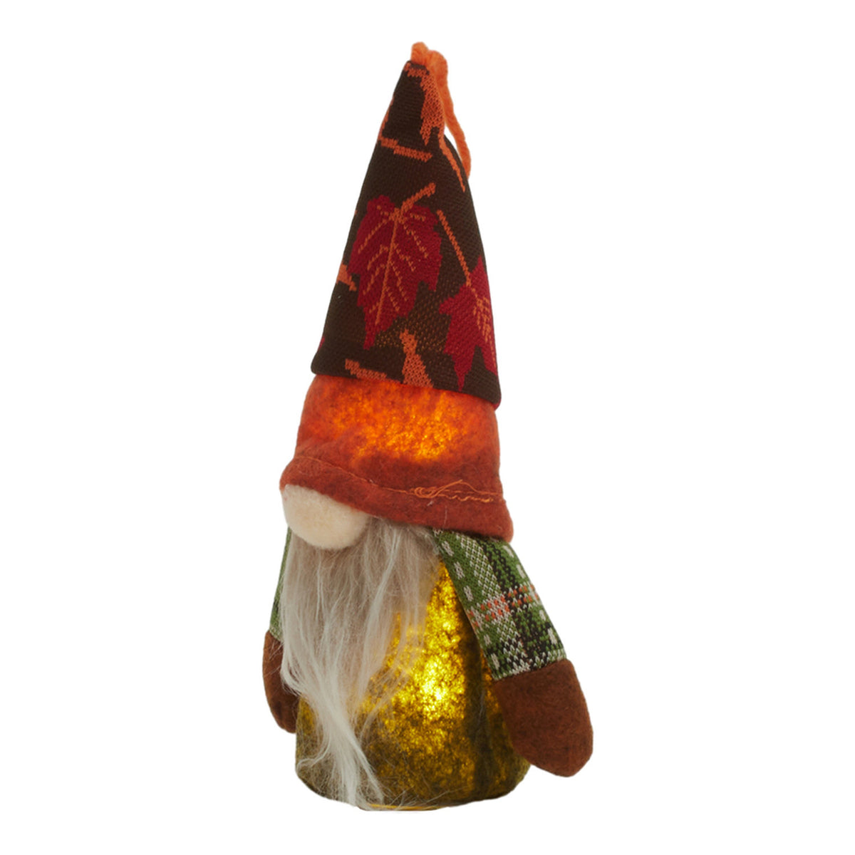 Autumn Harvest LED Handmade Maple Gnome Ornament 17cm