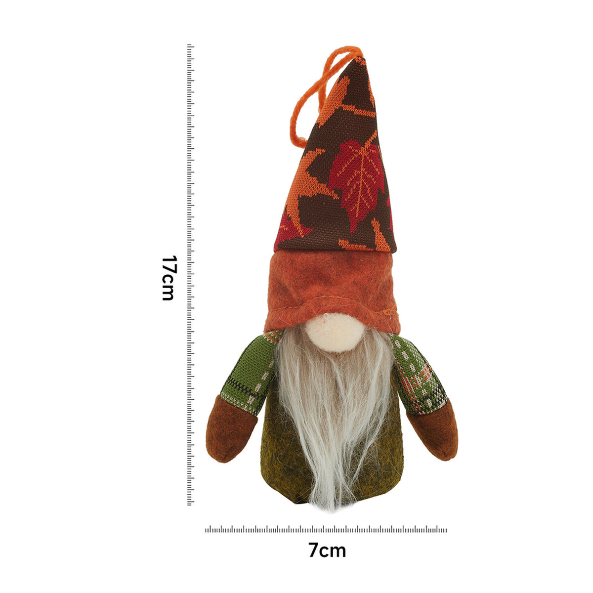 Autumn Harvest LED Handmade Maple Gnome Ornament 17cm