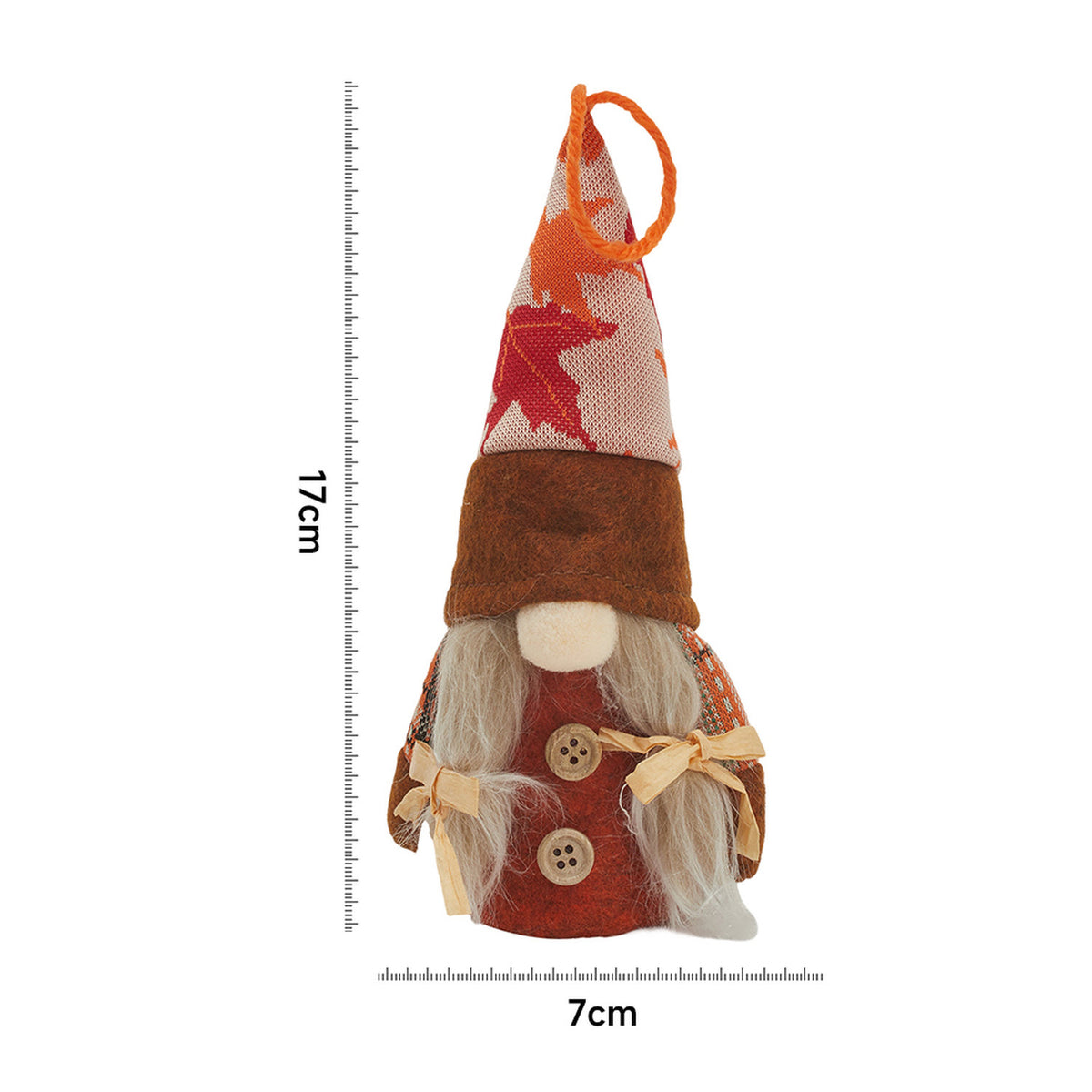 Harvest Maple LED Gnome Ornament 17cm