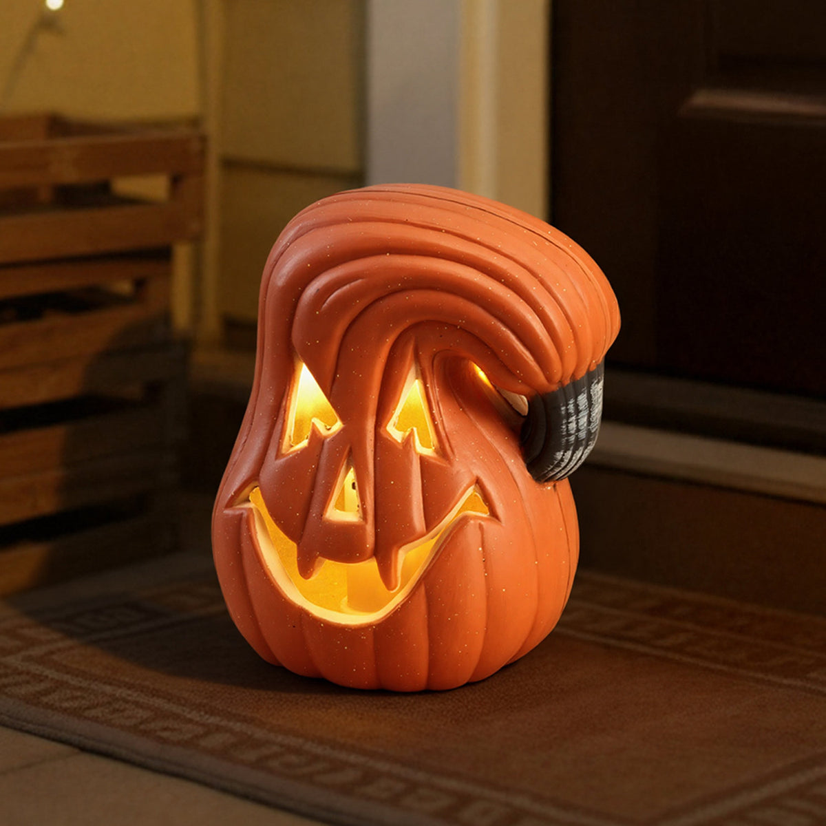 Halloween Pumpkin LED Lantern 18cm