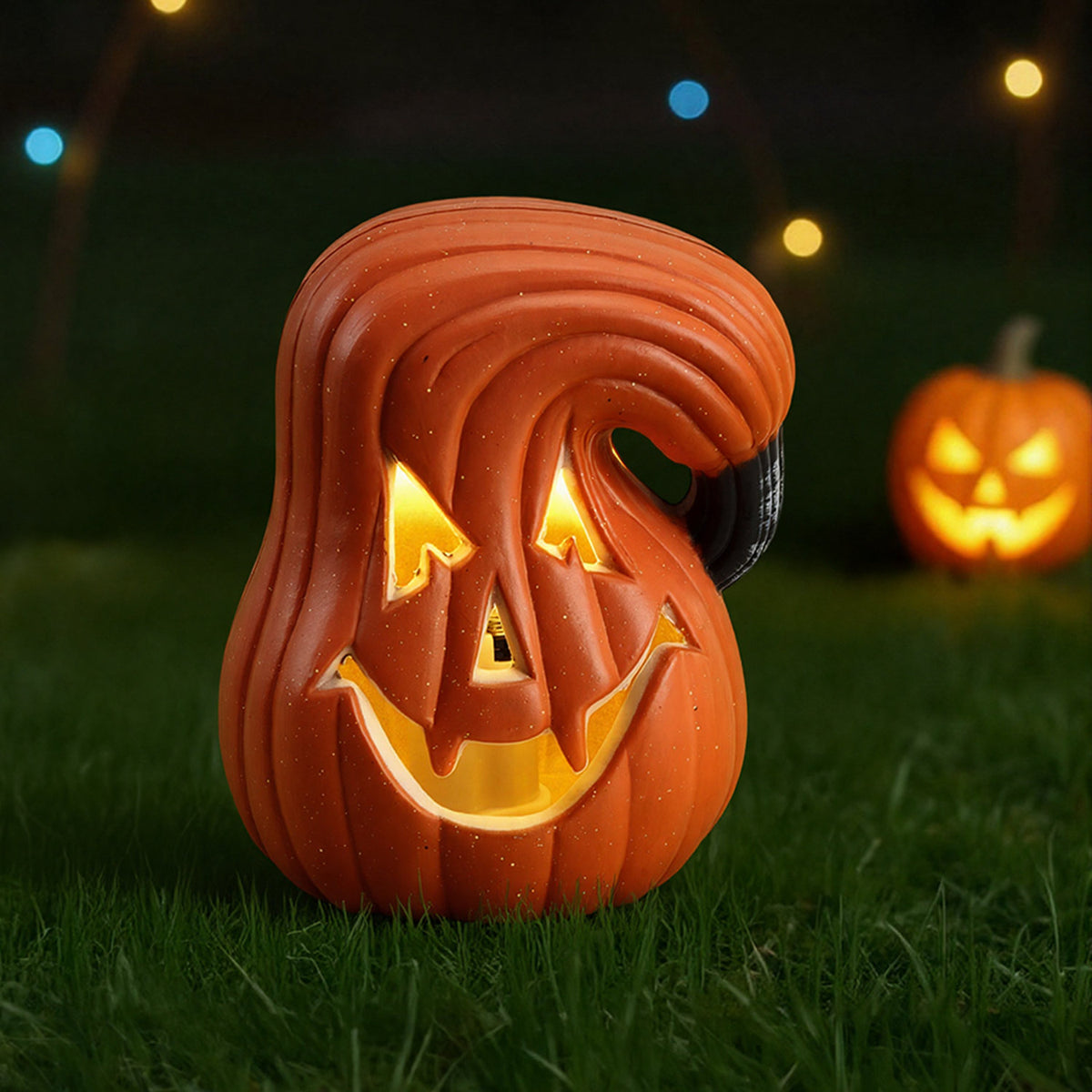 Halloween Pumpkin LED Lantern 18cm