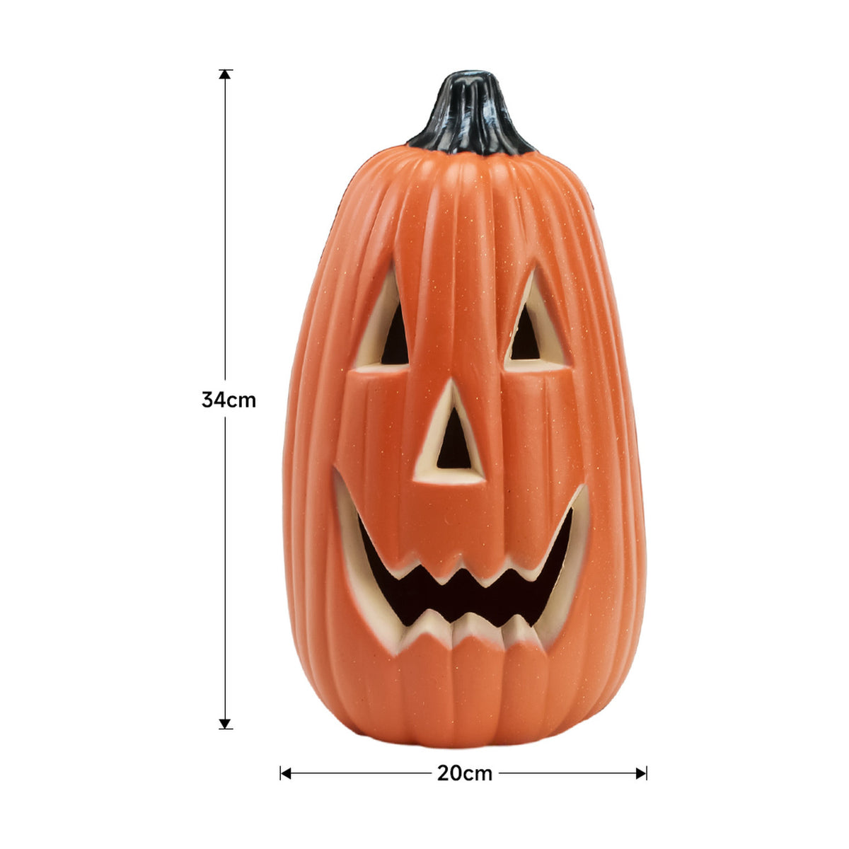 Halloween LED Thin Pumpkin Lantern 34cm