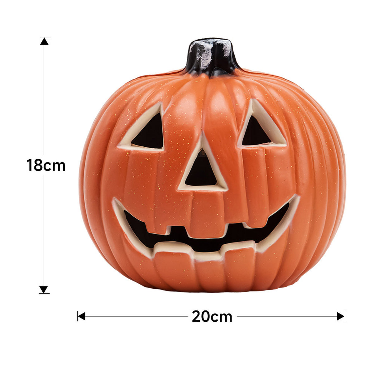 Halloween Smiley Pumpkin LED Lantern 18cm