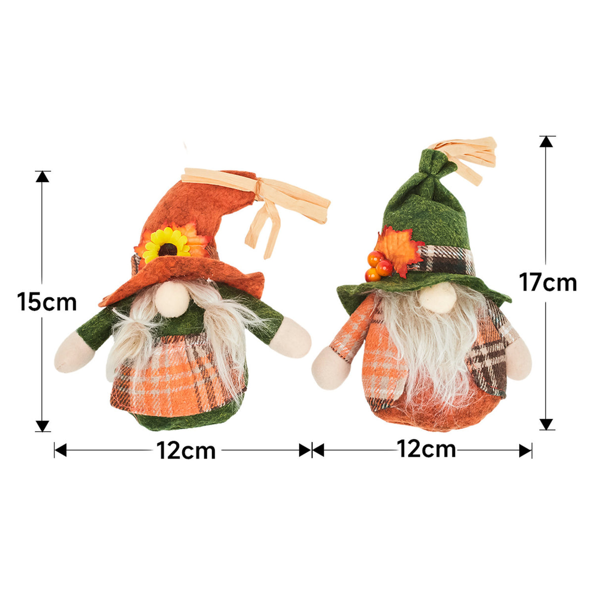 Faceless Gnome Home Ornament 2 Pack