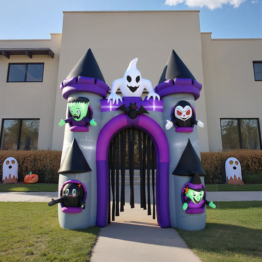 Inflatable Halloween LED Haunted Castle Archway 11ft