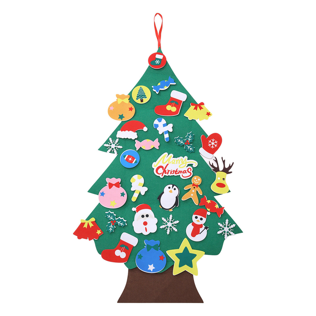 DIY Felt Christmas Tree with Detachable Ornaments