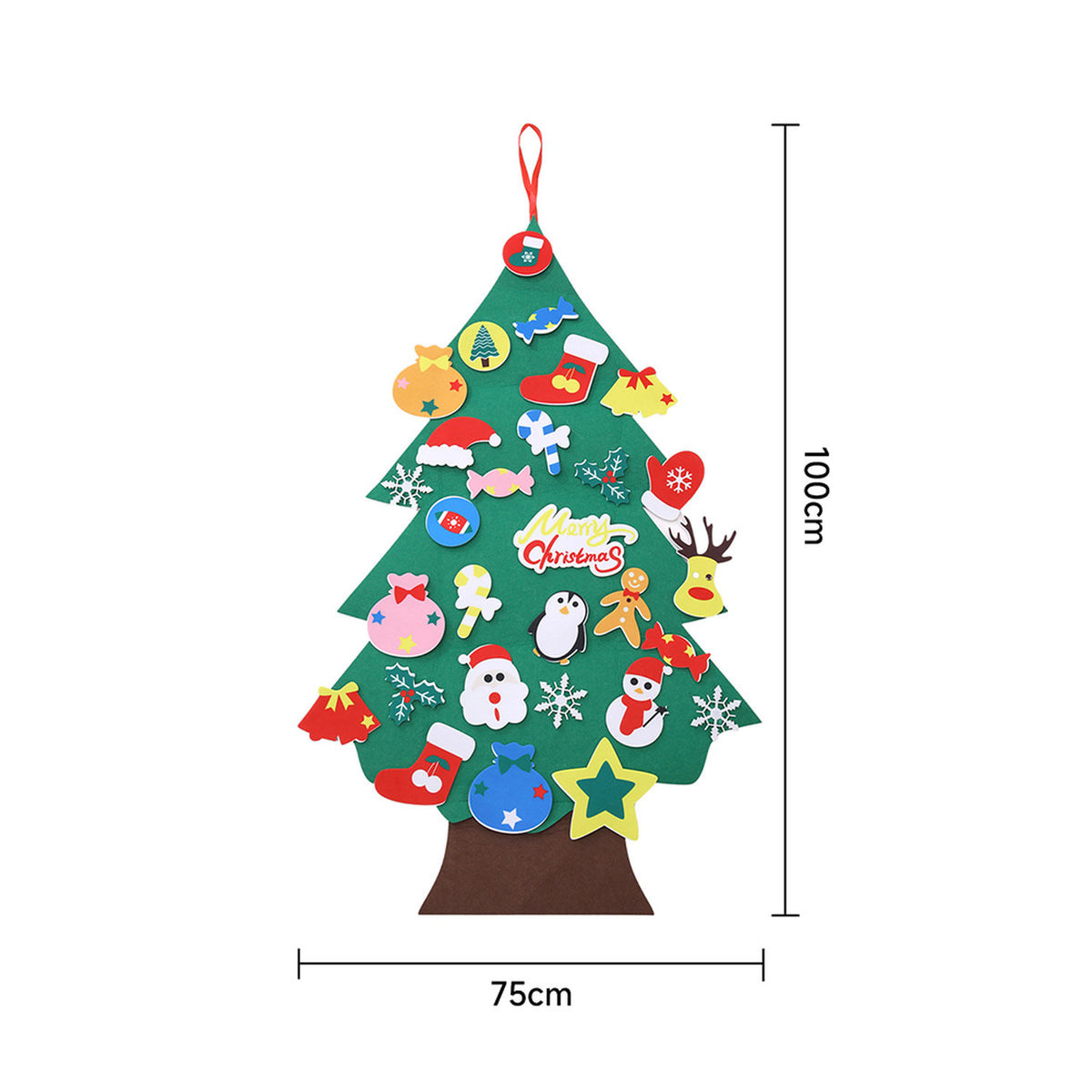 DIY Felt Christmas Tree with Detachable Ornaments