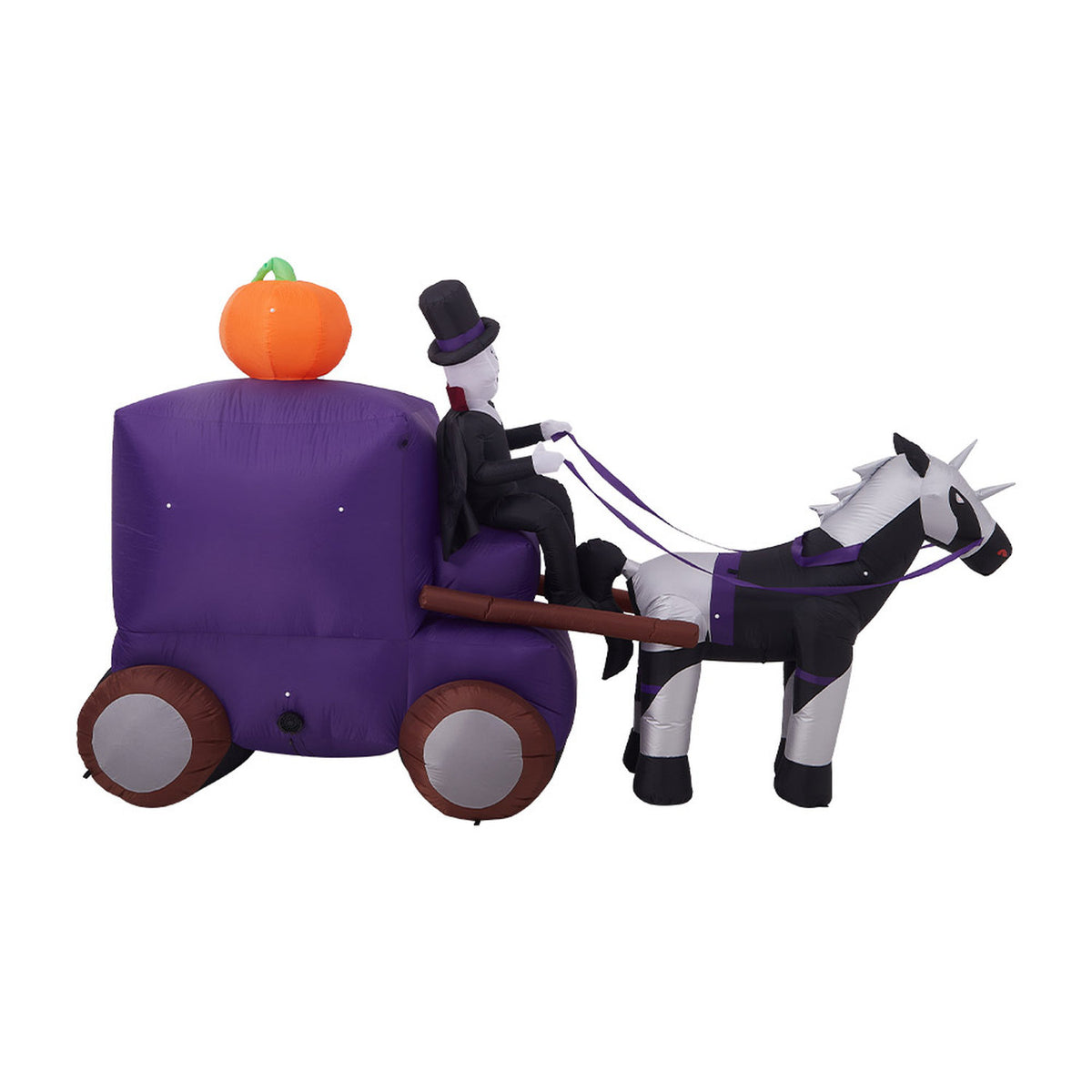 Halloween Inflatable LED Grim Reaper Carriage 6ft