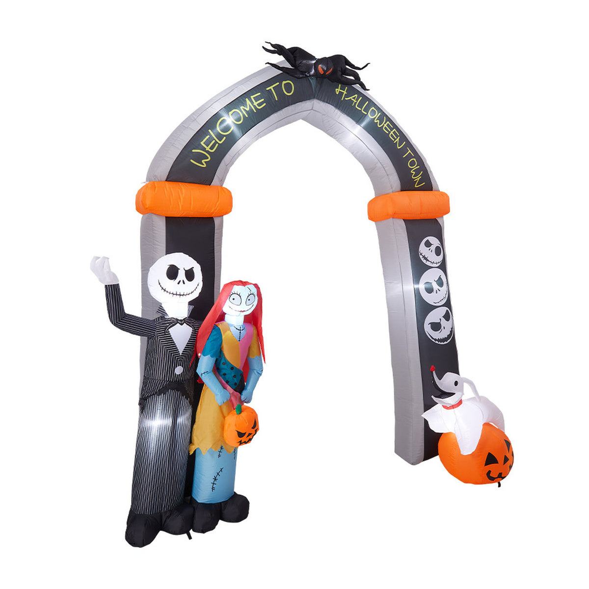 Inflatable Halloween LED Jack Skellington & Sally Arch 10ft