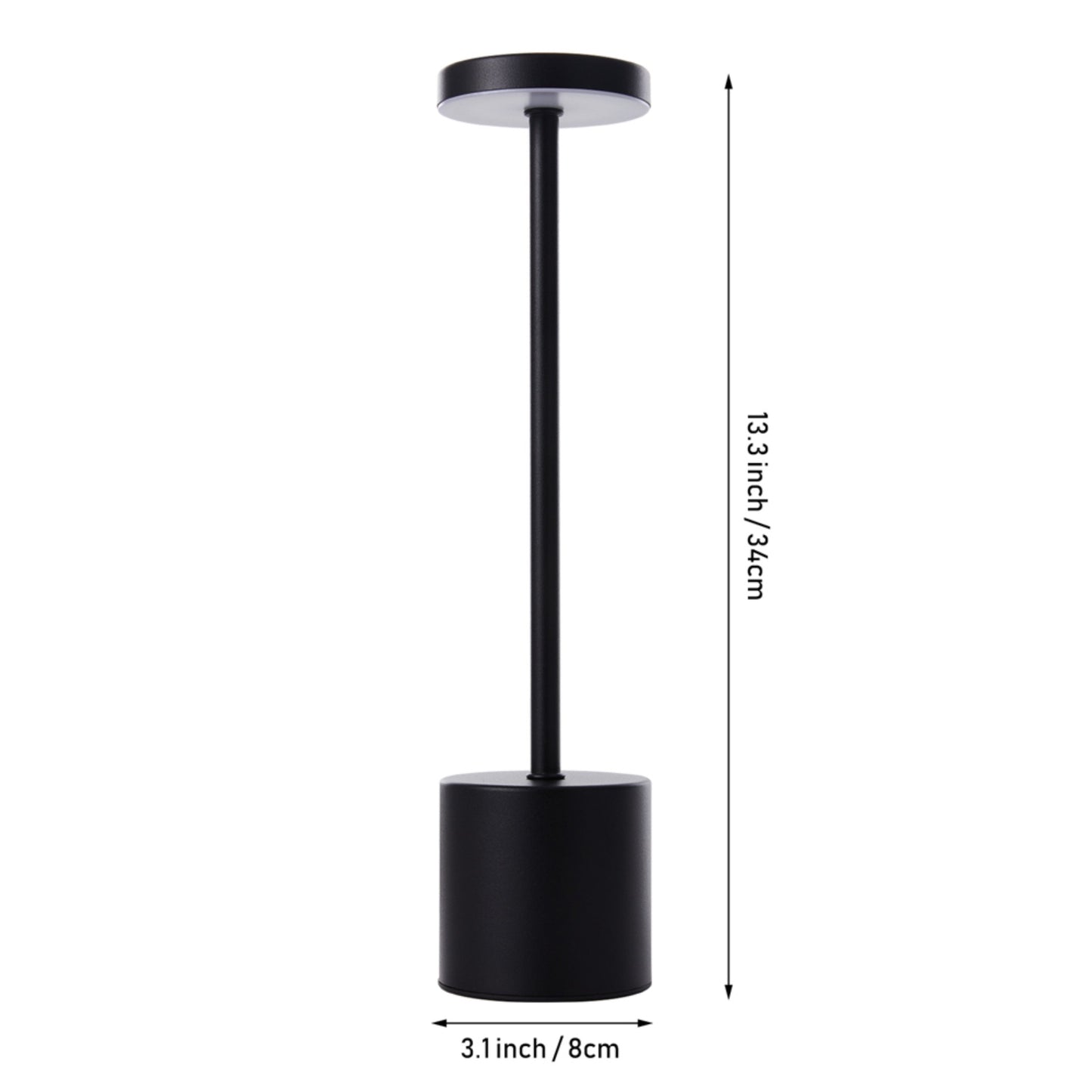 LED Black Touch Table Lamp