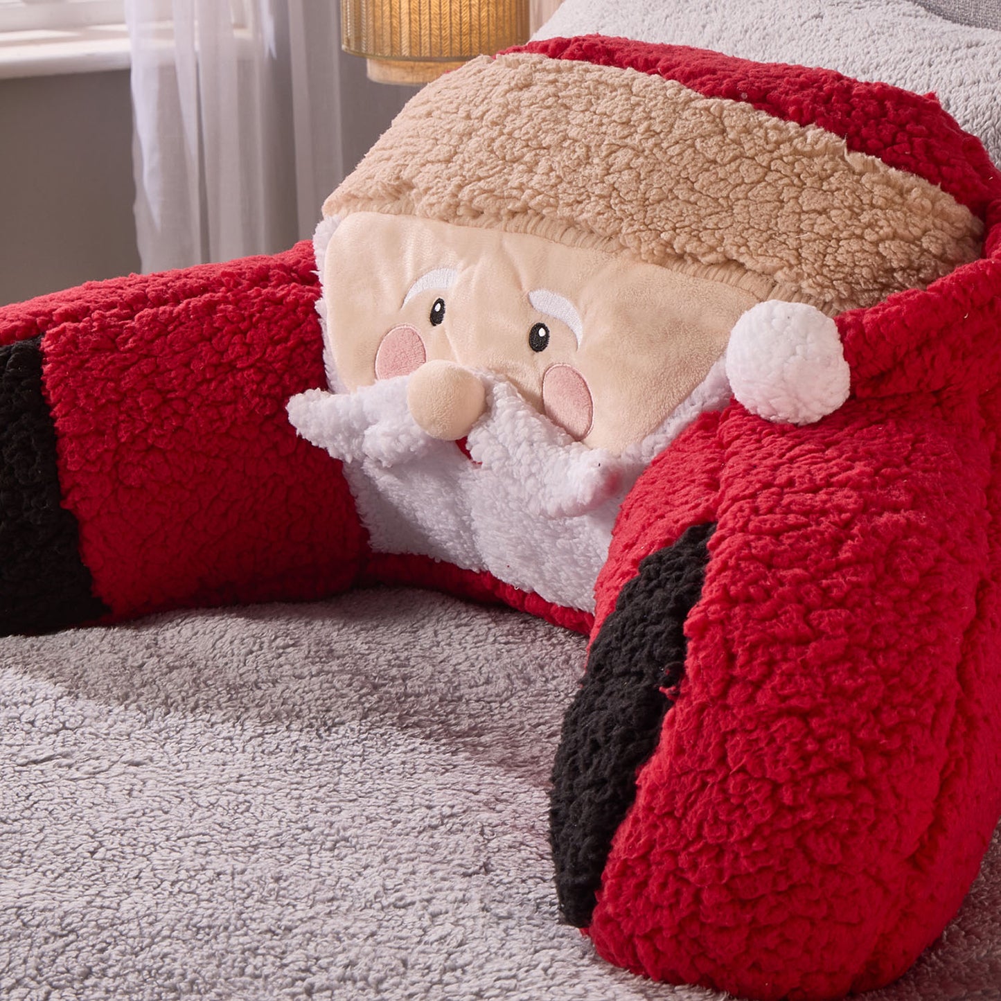 Teddy Fleece Santa Kids Cuddle Cushion
