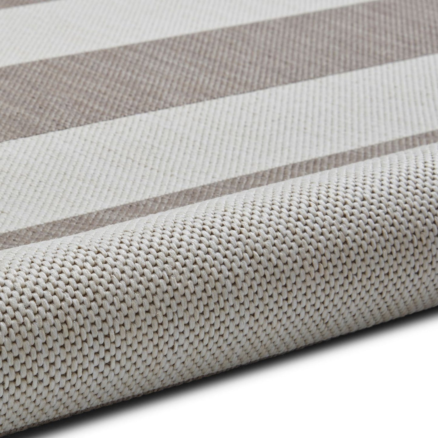 Santa Monica 48644 Beige and Cream Stripe Outdoor Rug