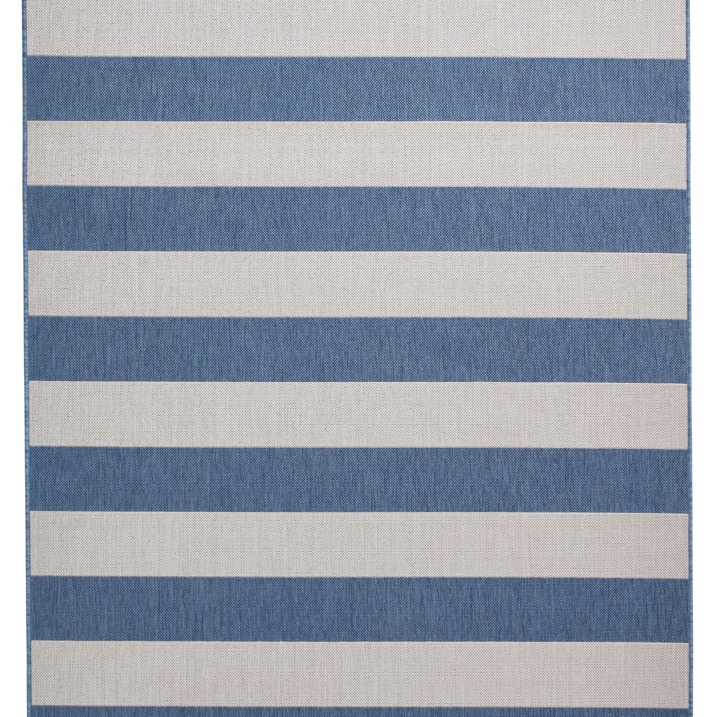 Santa Monica 48644 Blue and Light Beige Stripe Outdoor Rug