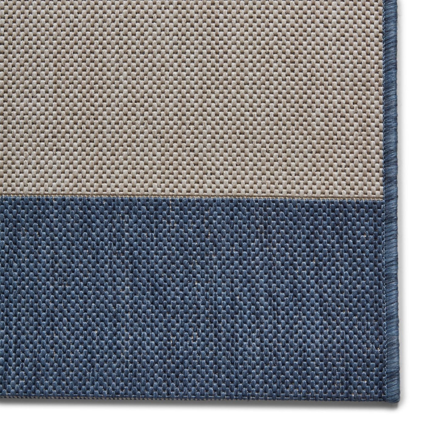 Santa Monica 48644 Blue and Light Beige Stripe Outdoor Rug