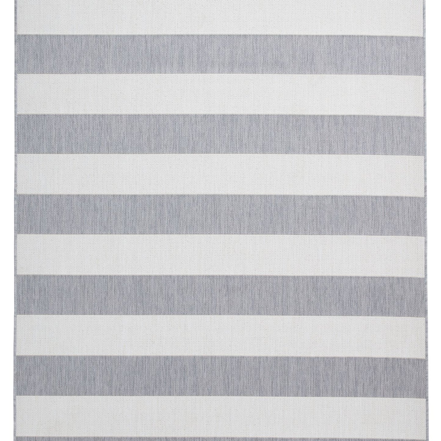 Santa Monica 48644 Grey and Light Beige Stripe Outdoor Rug