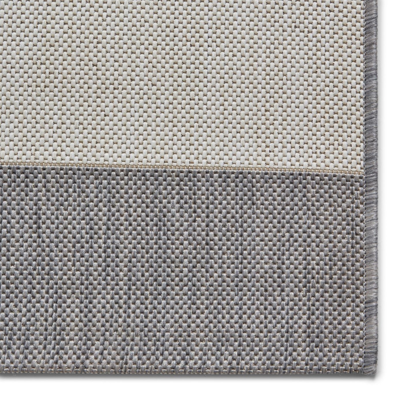 Santa Monica 48644 Grey and Light Beige Stripe Outdoor Rug