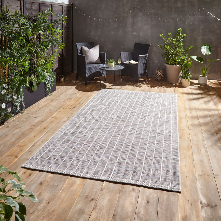 Santa Monica A041 Beige Stripe Outdoor Rug