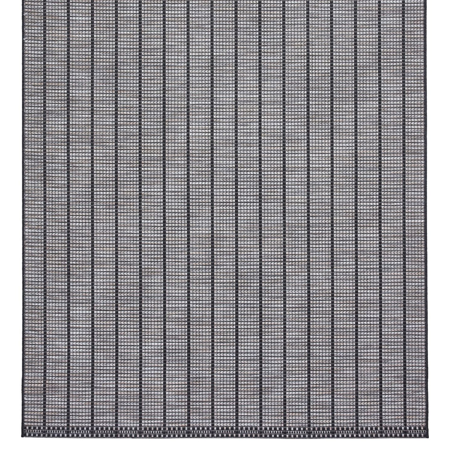 Santa Monica A041 Black Stripe Outdoor Rug