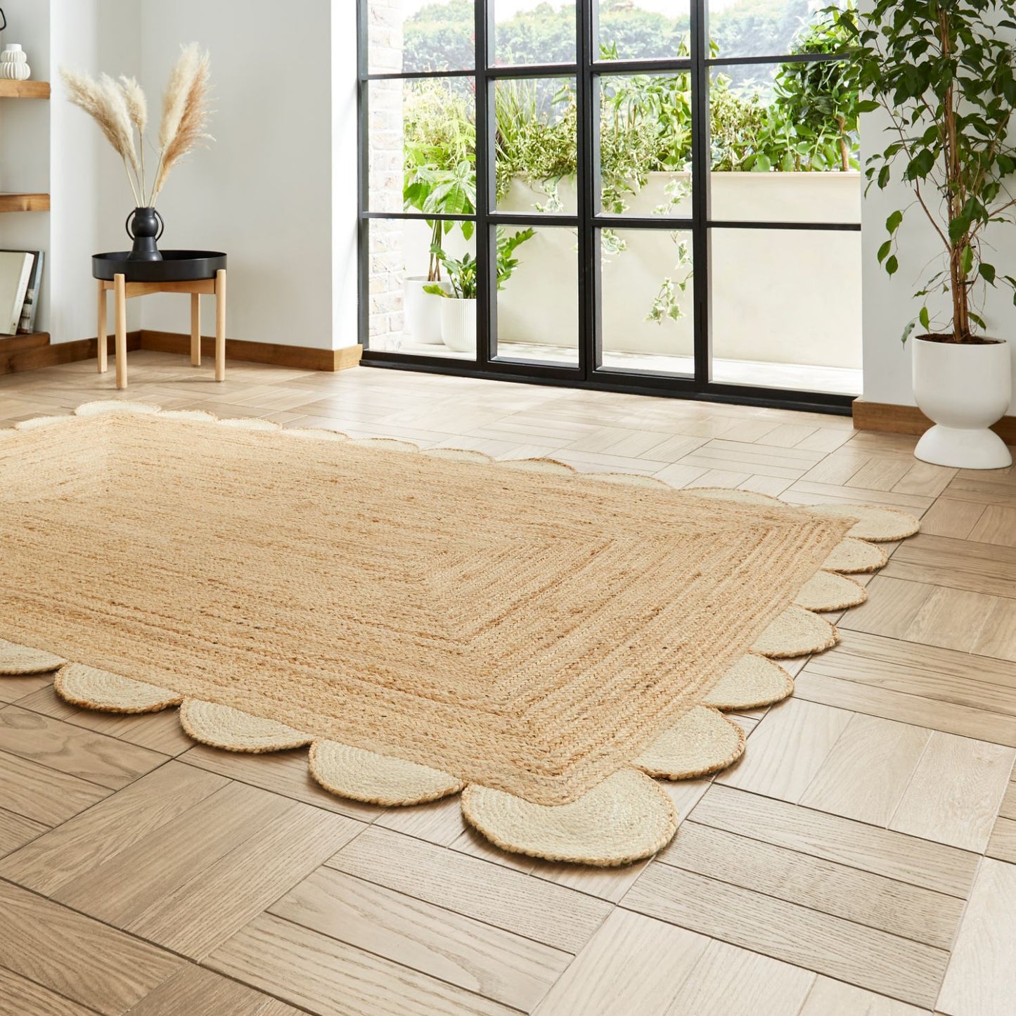 Savannah Jute Scallop Natural Rug