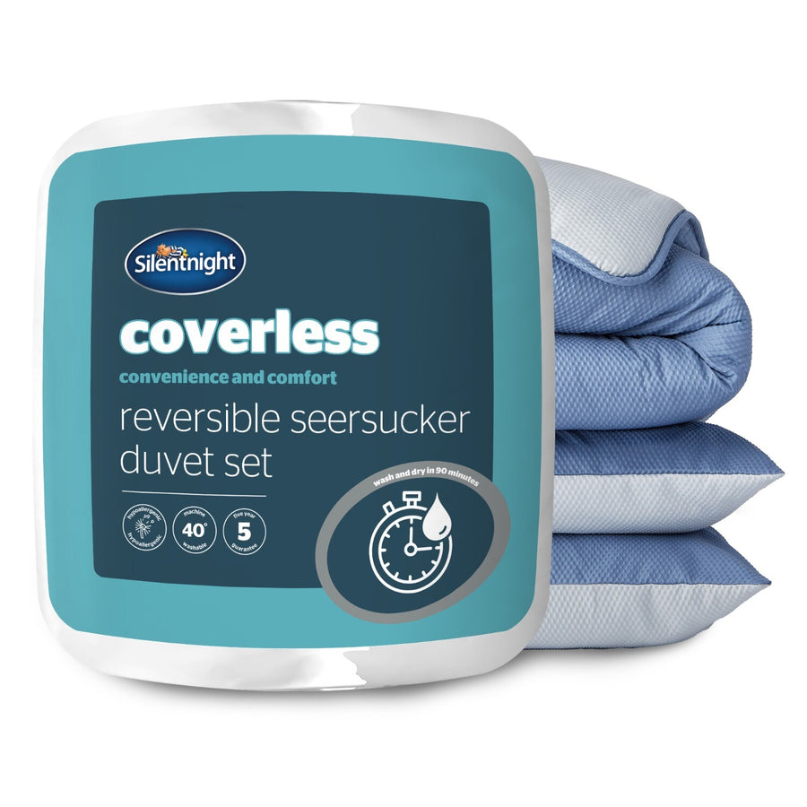 Silentnight Blue Coverless 10.5 Tog Duvet And Pillowcase