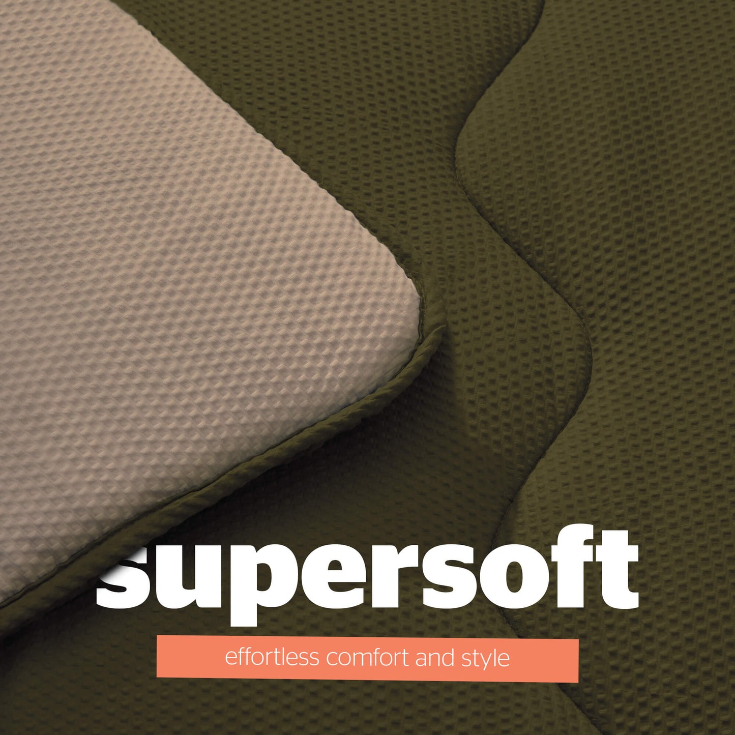 Silentnight Seersucker Olive Coverless 10.5 Tog Duvet and Pillowcase Set