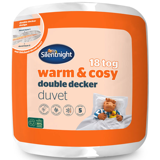 Silentnight Warm And Cosy Double Decker 18 Tog Duvet