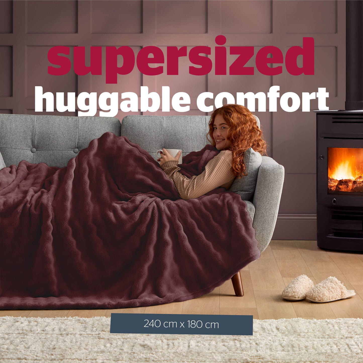 Silentnight Snugsie Berry Bubble Fleece