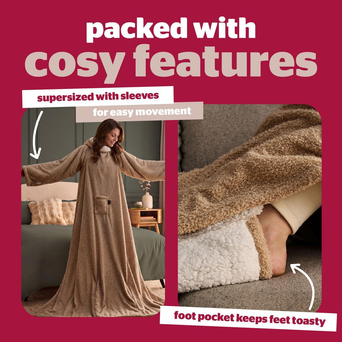 Silentnight Snugsie Natural USB Wearable Blanket