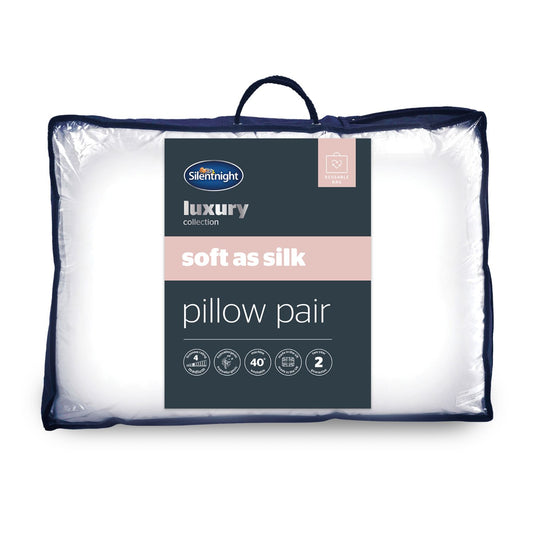 Silentnight Soft As Silk Pillow Pair (Soft/Medium Support)