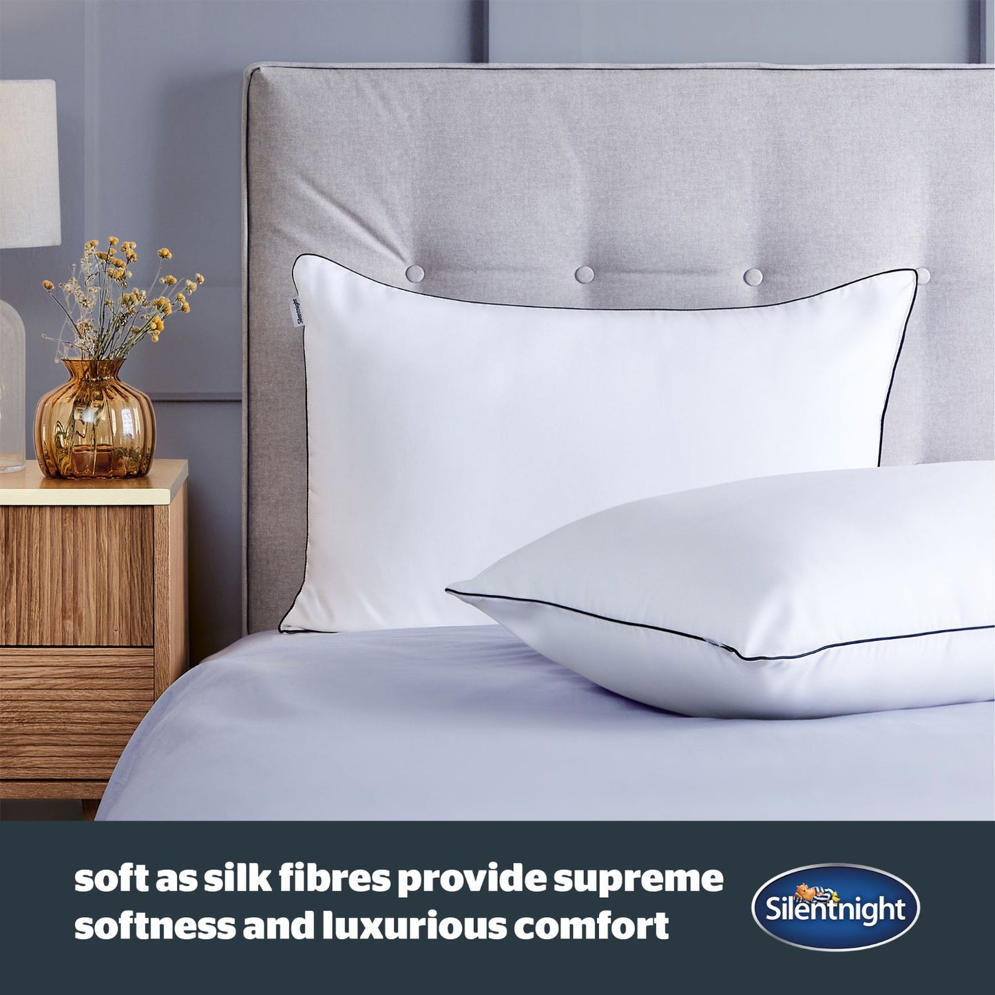 Silentnight Soft As Silk Pillow Pair (Soft/Medium Support)