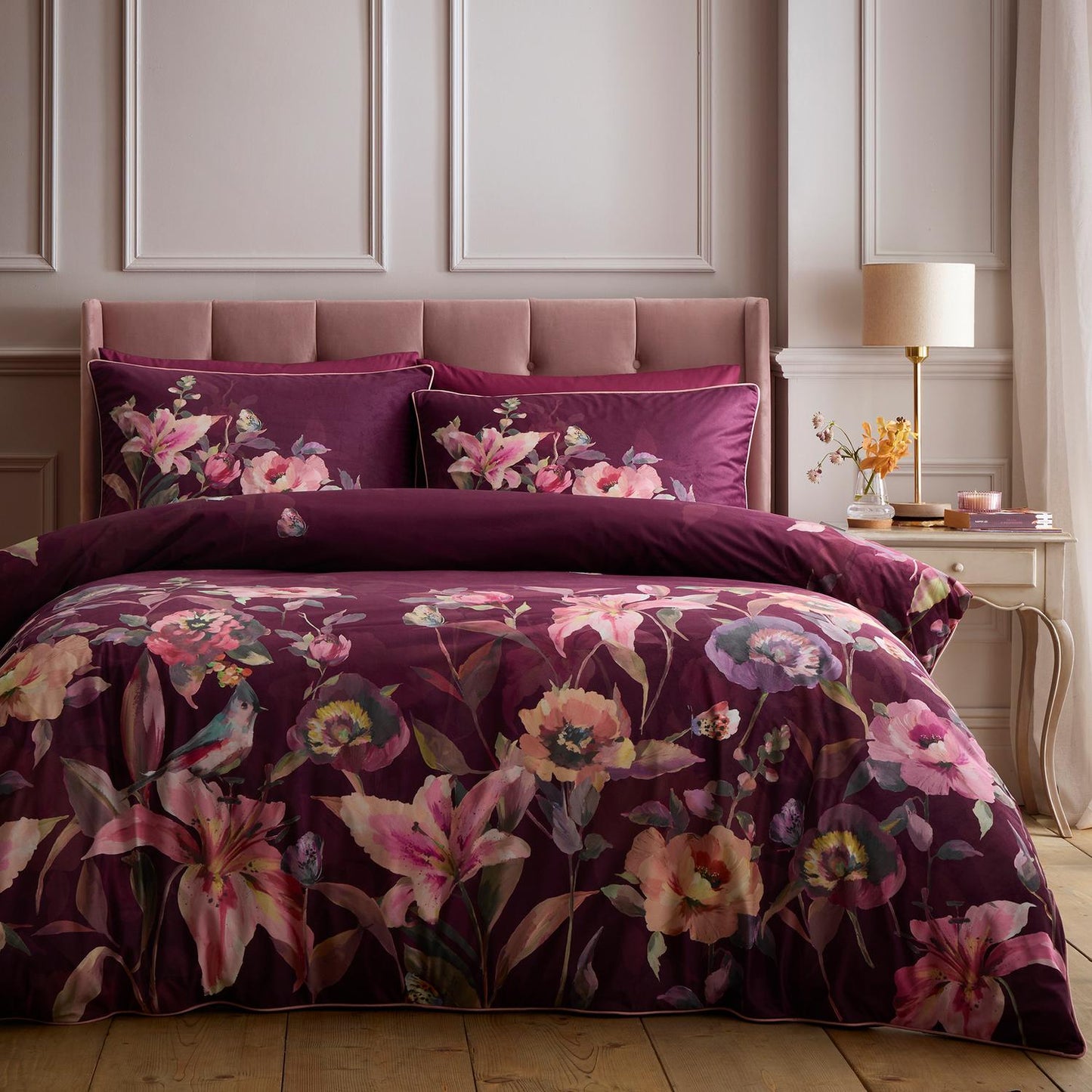 Tatiana Berry Velvet Duvet Set