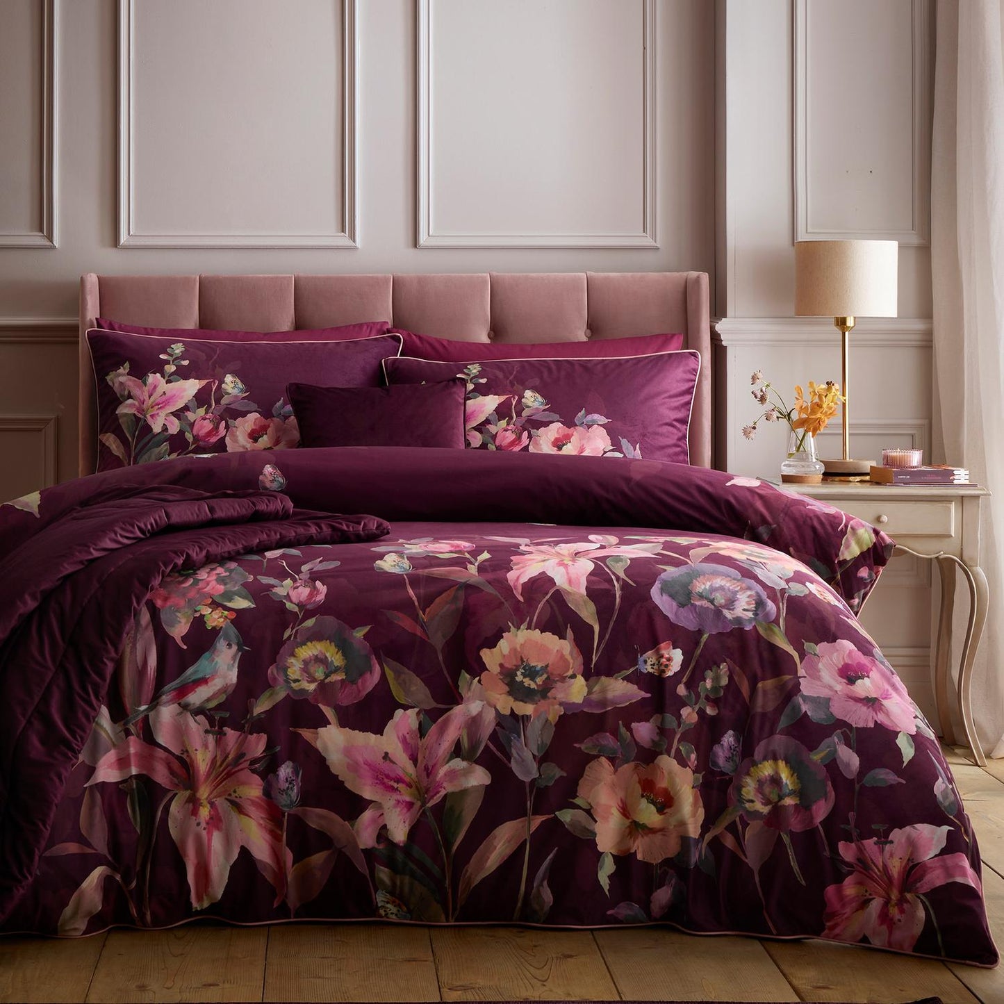 Tatiana Berry Velvet Duvet Set