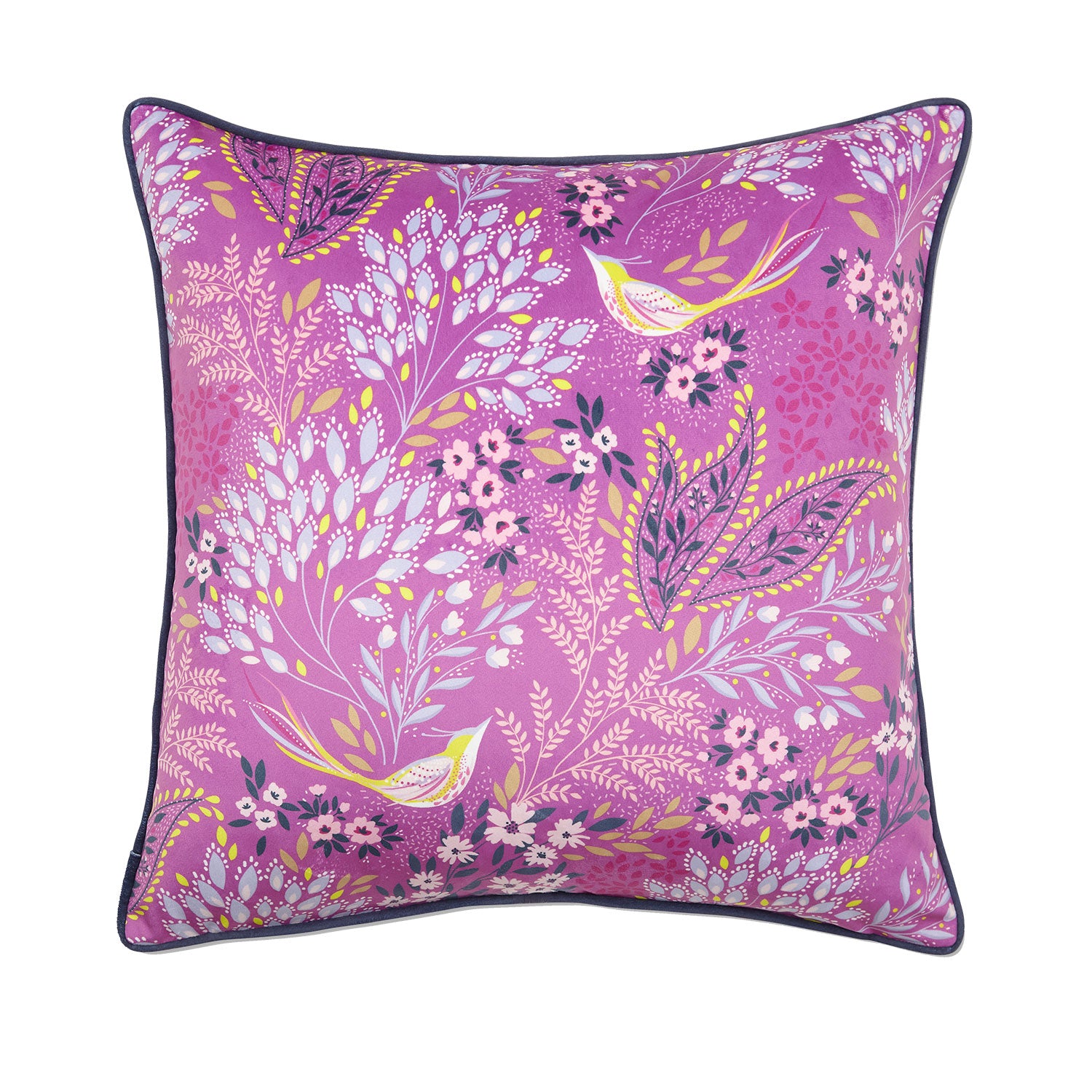 Sara Miller Songbird Mauve Velvet Feather Cushion (50cm x 50cm