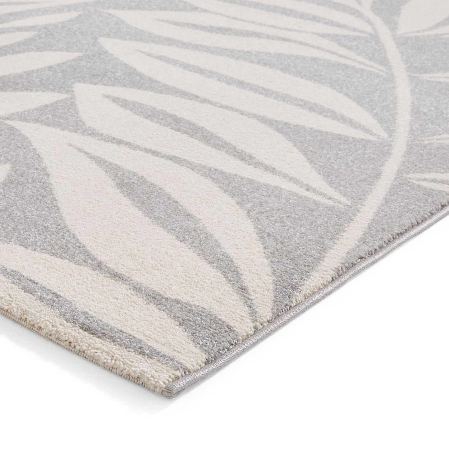 Catherine Lansfield Sorral Leaves Grey Rug