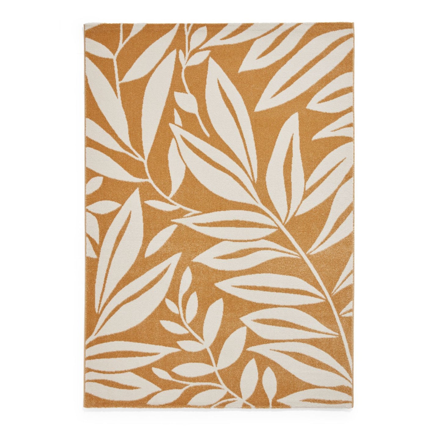 Catherine Lansfield Sorral Leaves Ochre Rug