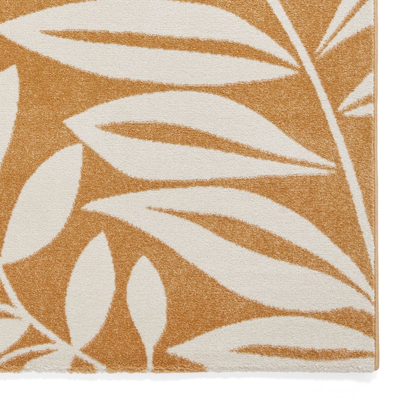 Catherine Lansfield Sorral Leaves Ochre Rug