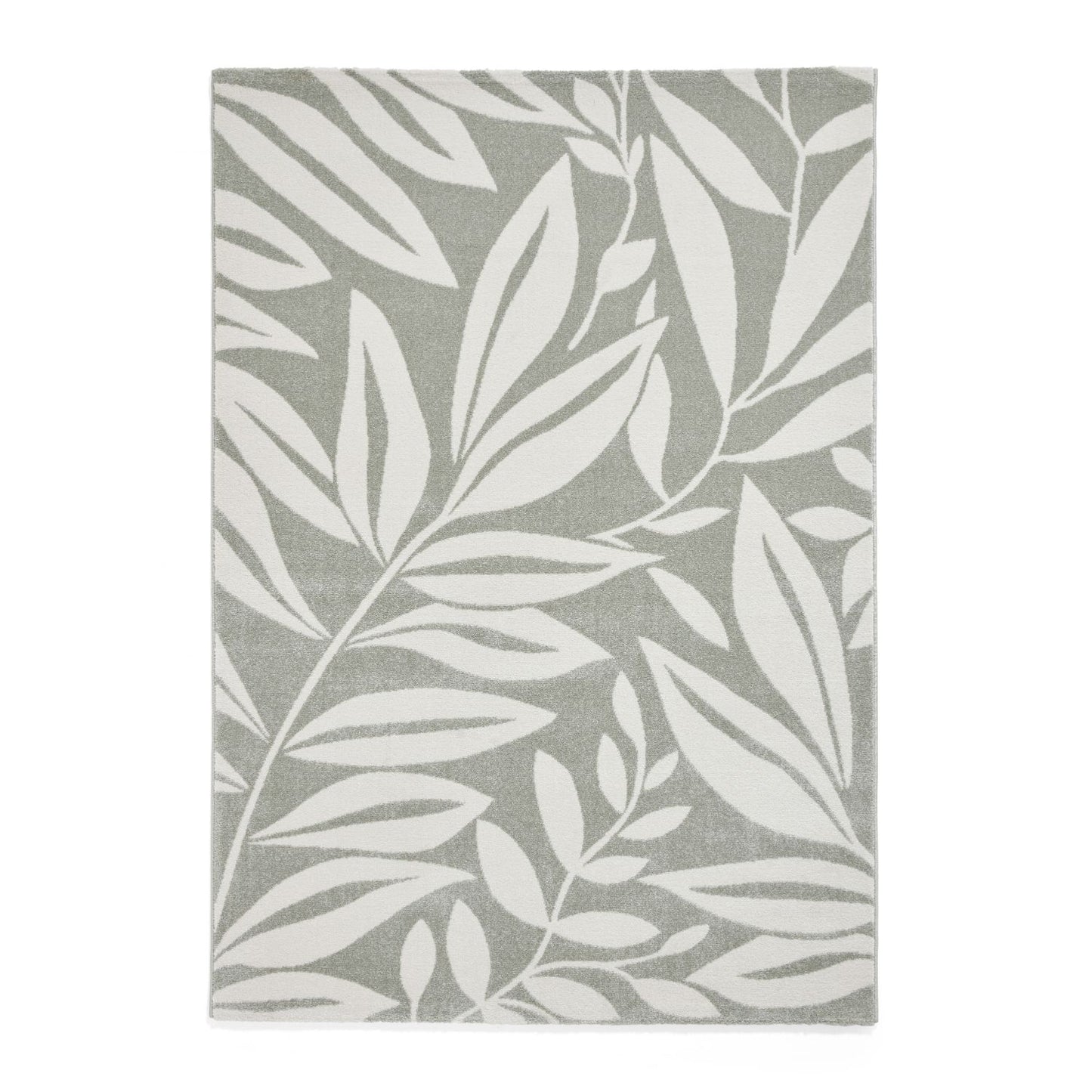 Catherine Lansfield Sorral Leaves Sage Green Rug