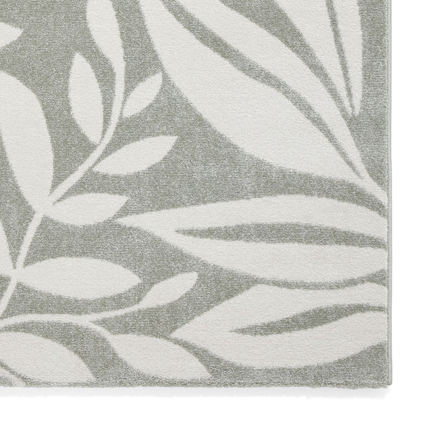 Catherine Lansfield Sorral Leaves Sage Green Rug